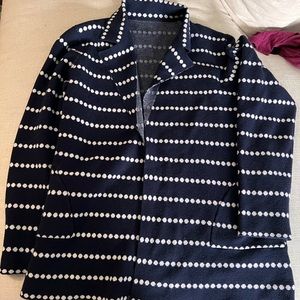 Blue dotted knit cardigan